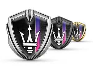 Maserati Emblema Silicone Badge Look Moderno Stile High-End